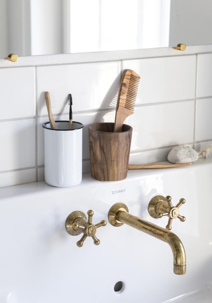 ZAHNBECHER WEISS MIT SCHWARZEM RAND EMAILLE - 0