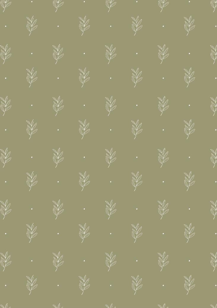 NEU: PAPIERROLLE GRÜN MIT BLATTMUSTER