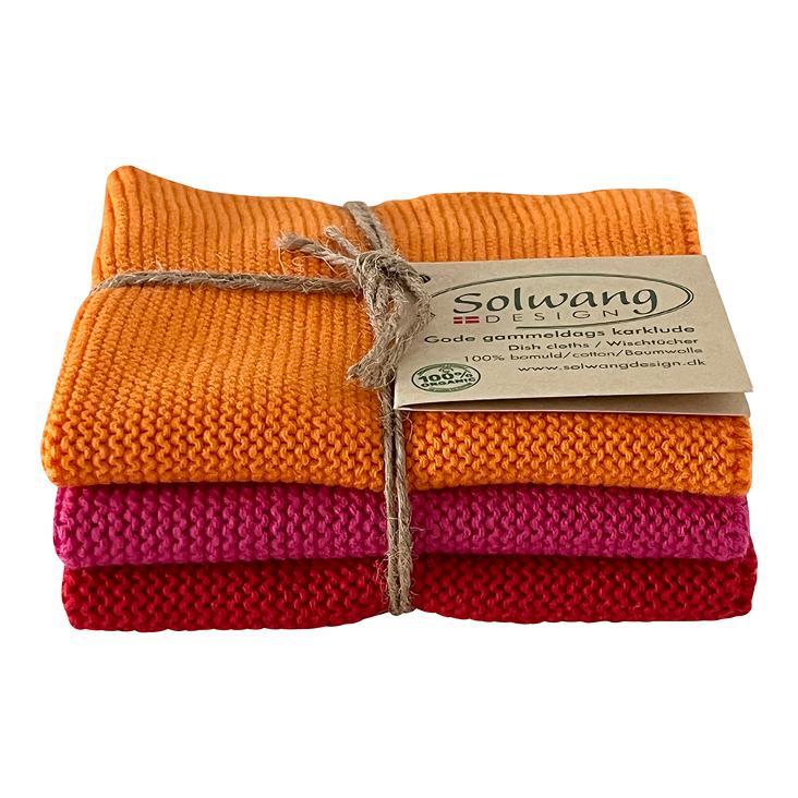 WISCHTÜCHER ORANGE/PINK/ROT BIO