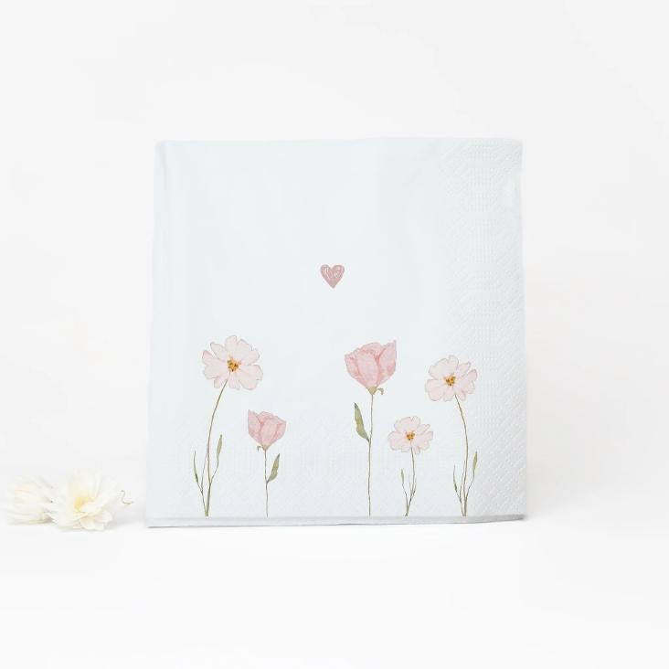 SERVIETTE 'FLOWERS' ♡
