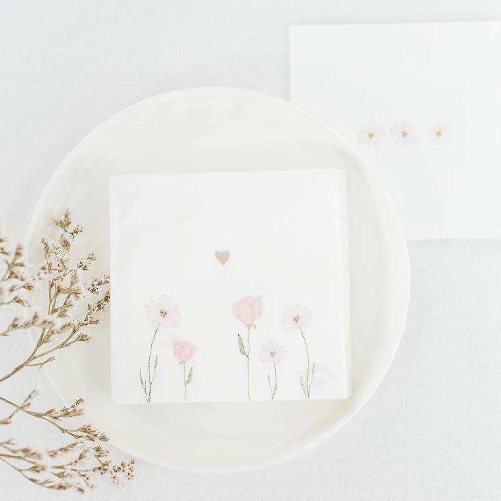 SERVIETTE 'FLOWERS' ♡ - 0