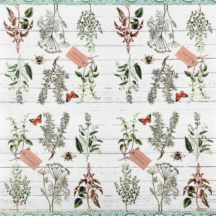 VORBESTELLEN: AB CA. MITTE JUNI LIEFERBAR: LUNCH SERVIETTE FLORAL STUDY - 0