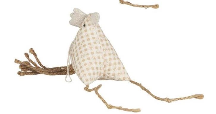 KLEINES HUHN BEIGE BLÜMCHEN