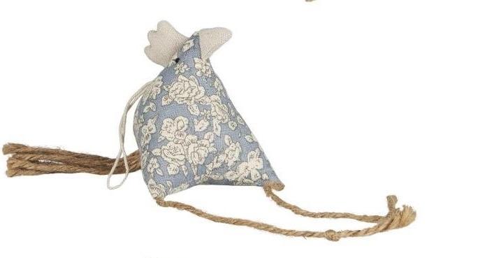 KLEINES HUHN BLAU BLUMEN