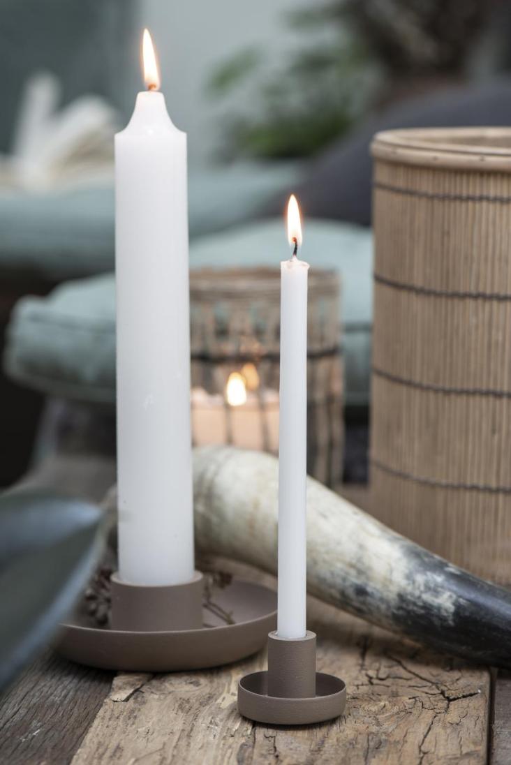 DÜNNE HOHE KERZE WEISS 11/20 - 0