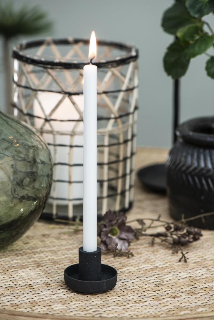 DÜNNE HOHE KERZE WEISS 11/20