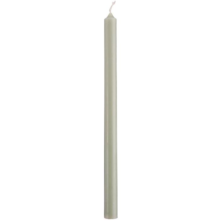 NEU: DÜNNE HOHE KERZE STAUBIG GRÜN 81/20