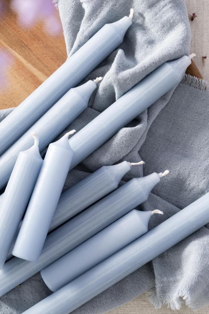 STABKERZE HELLBLAU RUSTIKAL 48/11 - 1
