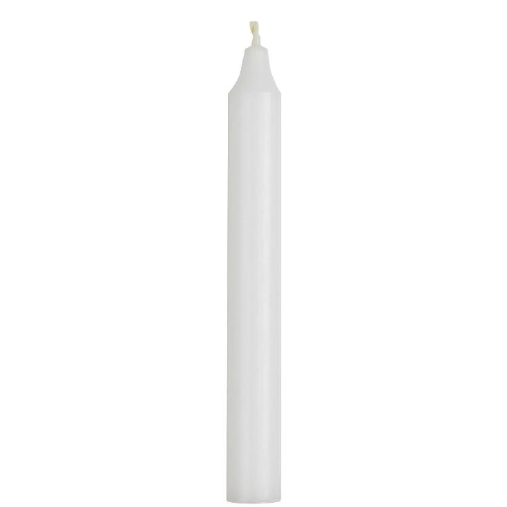 STABKERZE WEISS RUSTIKAL 12/18