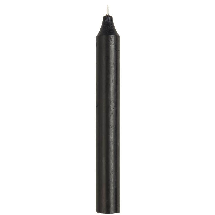 STABKERZE SCHWARZ RUSTIKAL 13/18