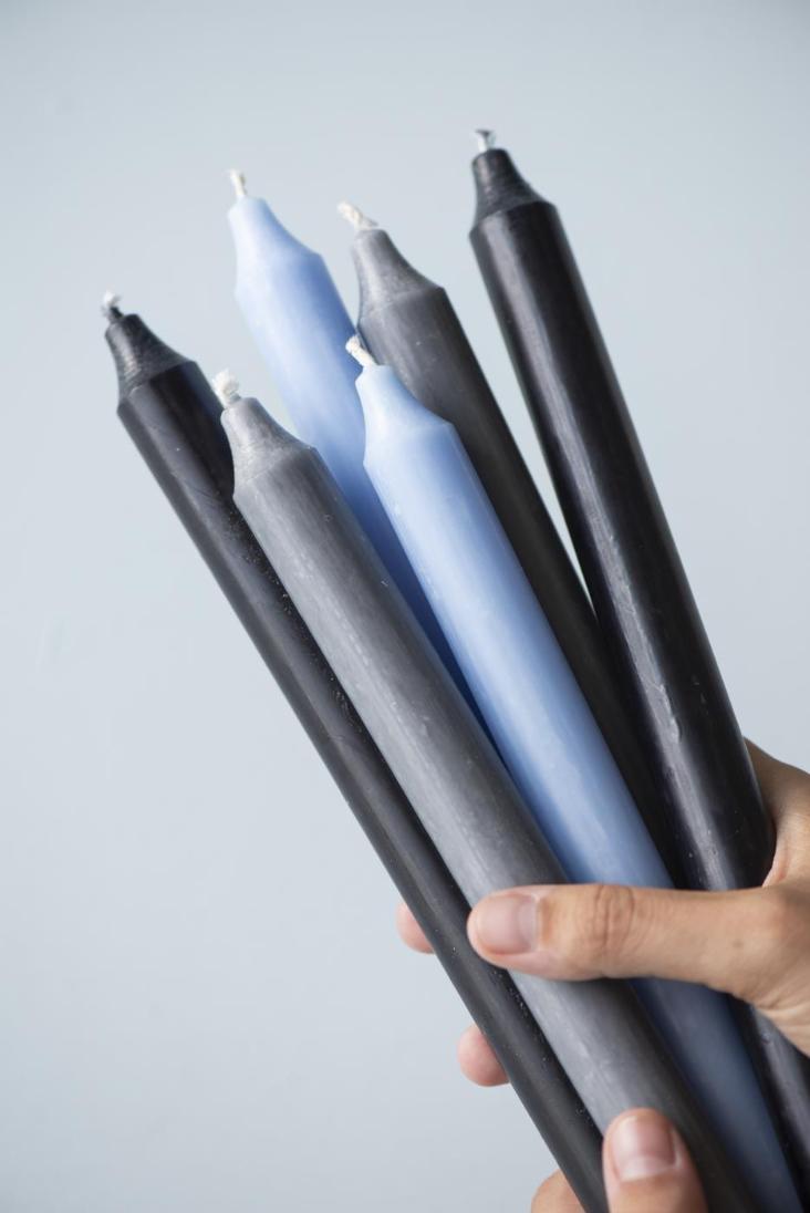 STABKERZE HELLBLAU RUSTIKAL 17/18 - 0