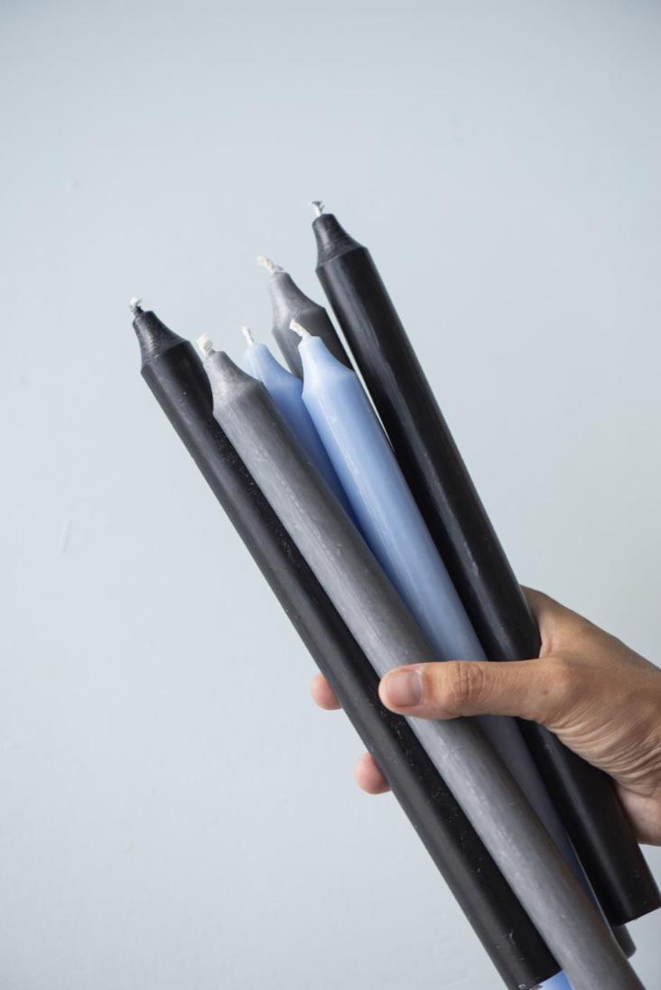 STABKERZE HELLBLAU RUSTIKAL 17/18 - 1