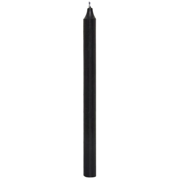 STABKERZE SCHWARZ RUSTIKAL 13/29