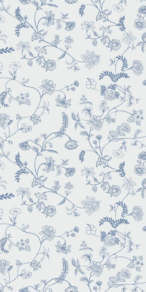 SERVIETTE BLAU BLOSSOMS