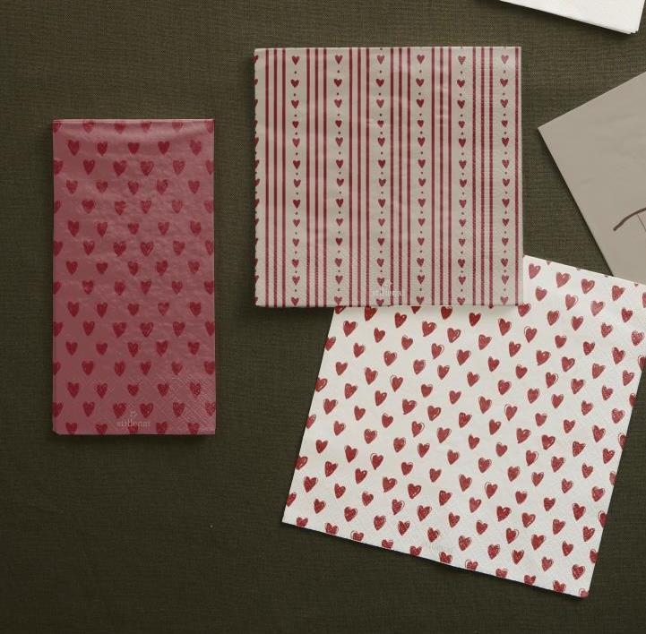 VORBESTELLEN: SERVIETTE ROTE HERZEN (PACK À 50 STK.) / CA. MITTE SEPTEMBER LIEFERBAR - 0