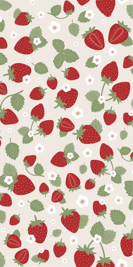 SERVIETTE ERDBEEREN