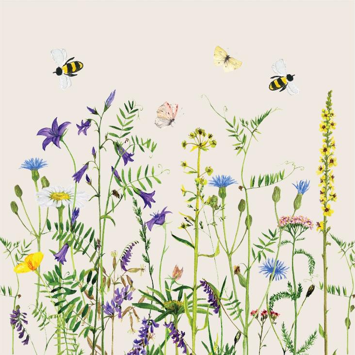 SERVIETTE FLOWER FIELD (PACK À 50 STK.)