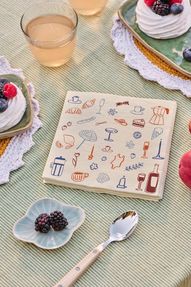 NEU: VORBESTELLEN: IM LAUFE DES JUNI LIEFERBAR: SERVIETTE LA DOLCE VITA - 0