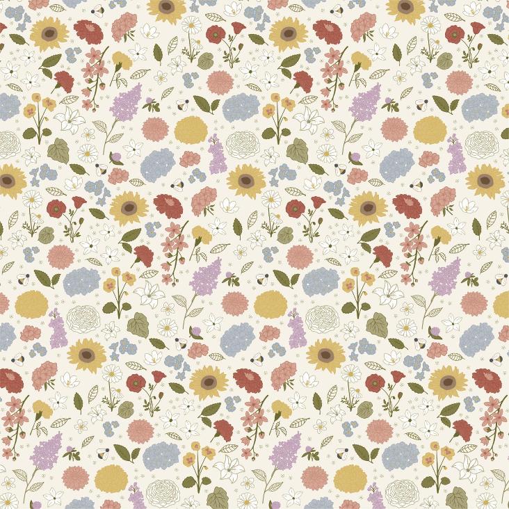 SERVIETTE GRAND MA`S FLOWERS (PACK À 50 STK.)