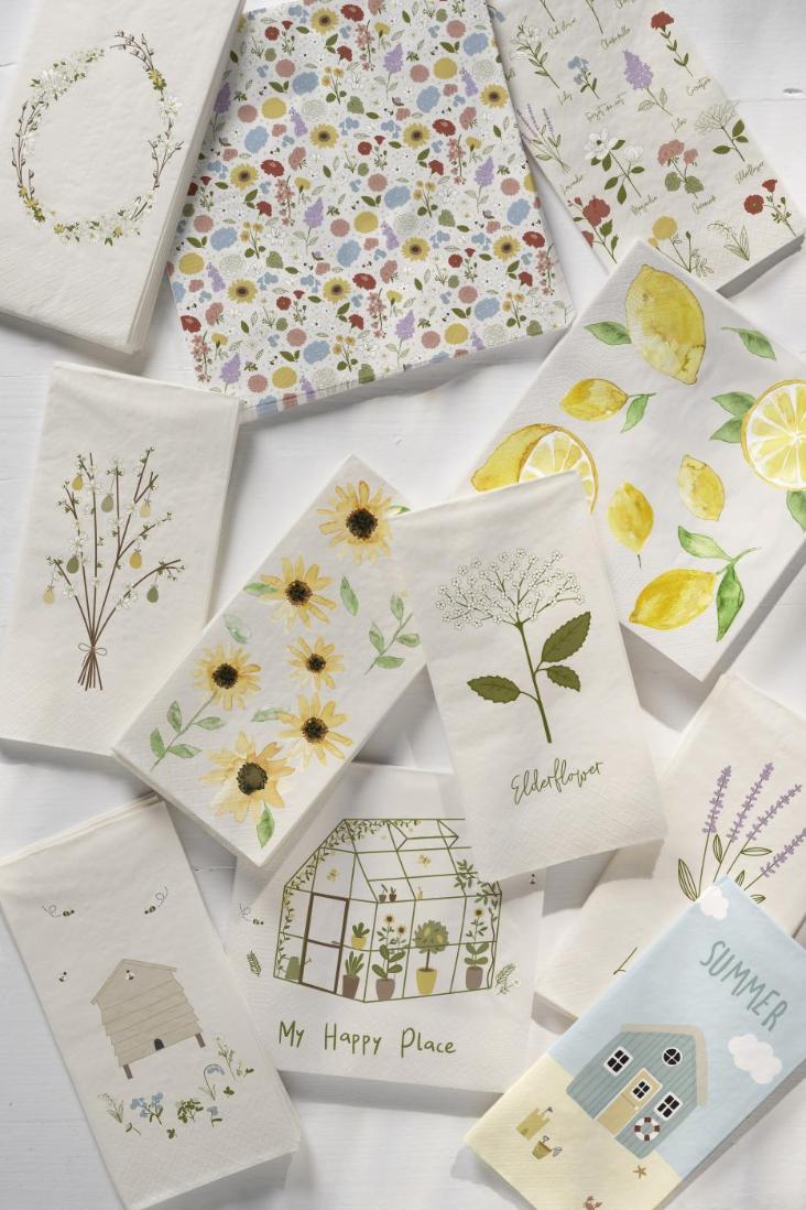 SERVIETTE GRAND MA`S FLOWERS (PACK À 50 STK.) - 0