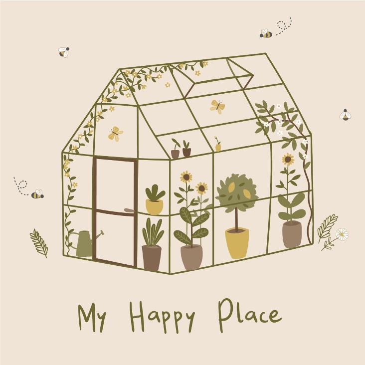 SERVIETTE MY HAPPY PLACE