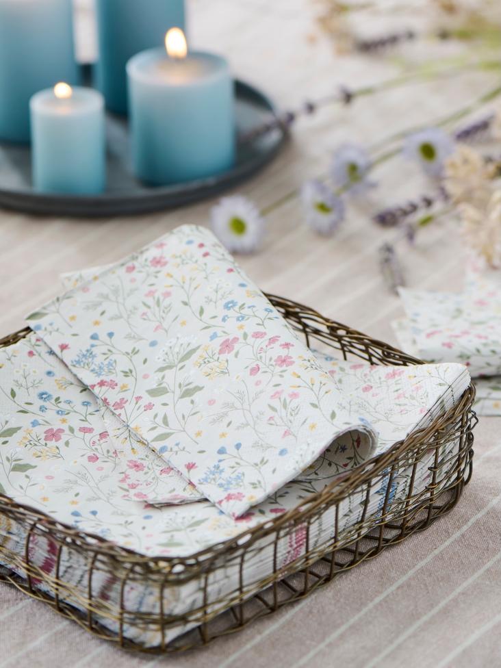 SERVIETTE BLÜTENFLOR (PACK À 50 STK.) - 0