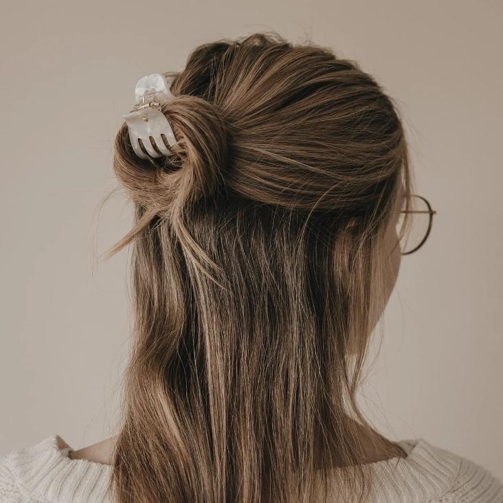 HAARSPANGE KLEIN HERZ ♡ PEARL - 6