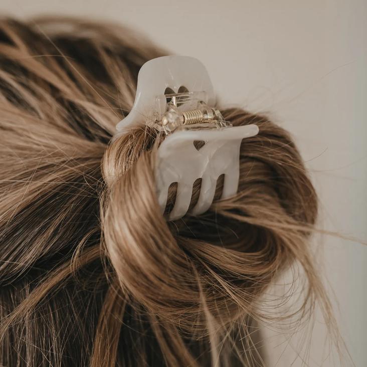 HAARSPANGE KLEIN HERZ ♡ PEARL - 5