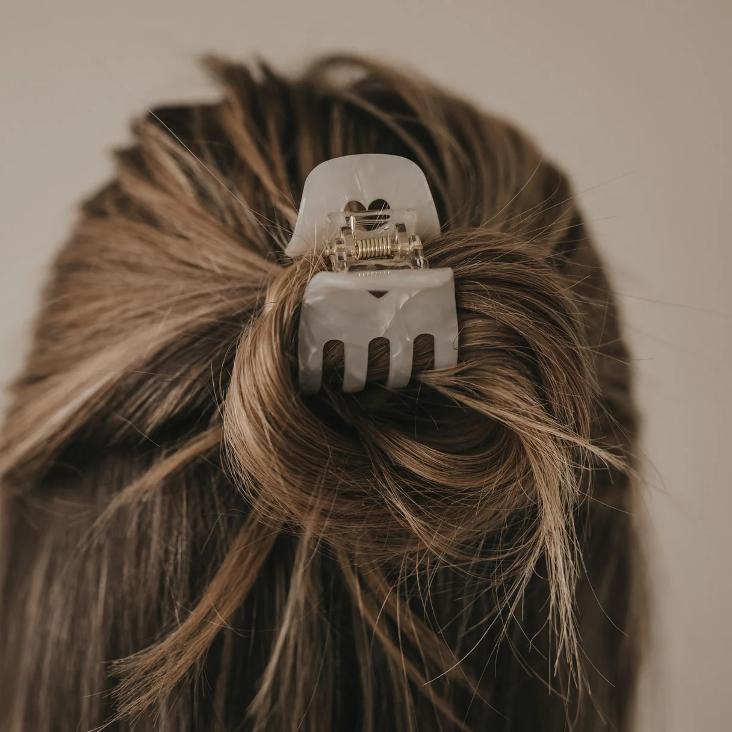 HAARSPANGE KLEIN HERZ ♡ PEARL