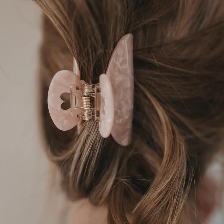 VORBESTELLEN: BALD LIEFERBAR: HAARSPANGE GROSS HERZ BLUSH - 4