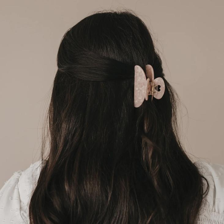 VORBESTELLEN: BALD LIEFERBAR: HAARSPANGE GROSS HERZ BLUSH - 1