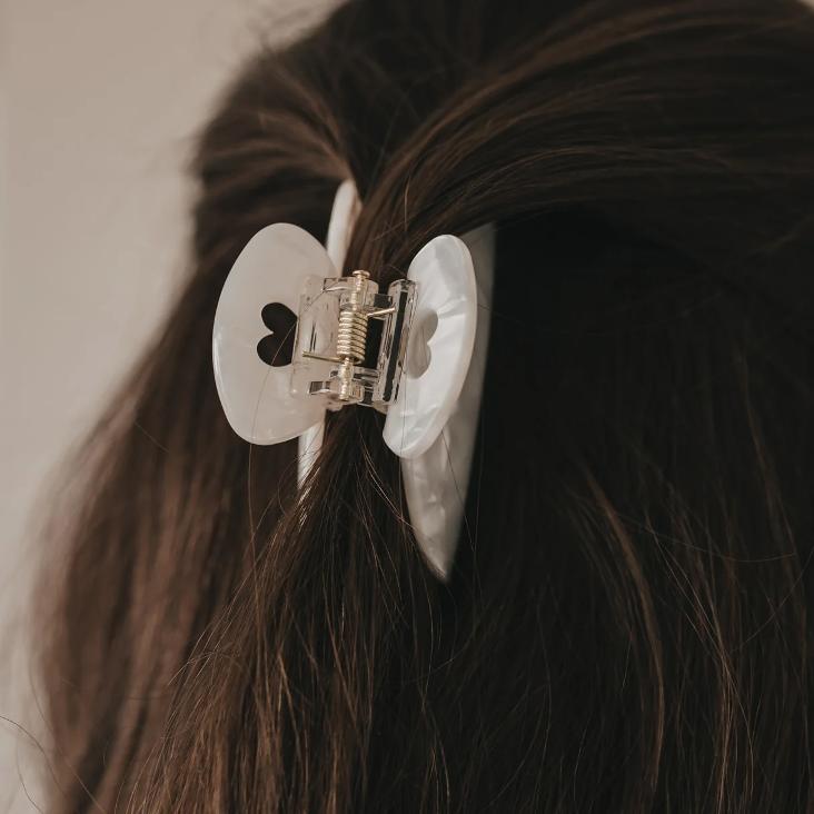 HAARSPANGE GROSS HERZ PEARL