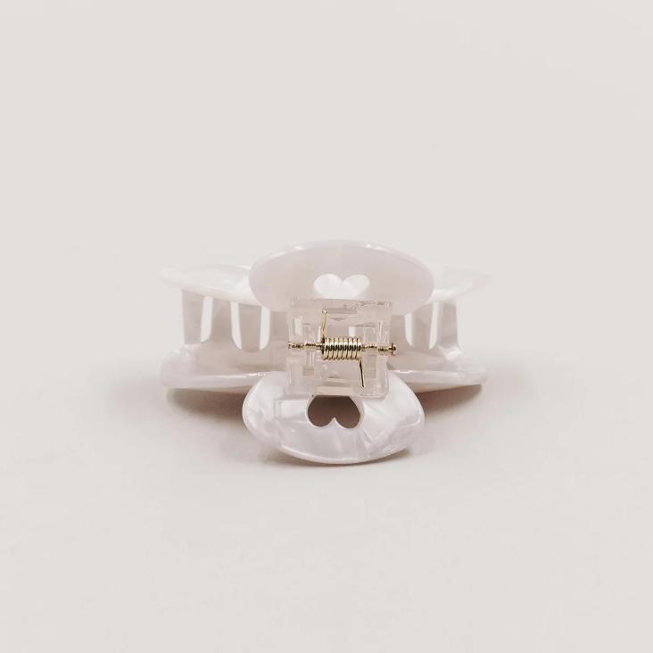 VORBESTELLEN: BALD LIEFERBAR: HAARSPANGE GROSS HERZ PEARL - 4