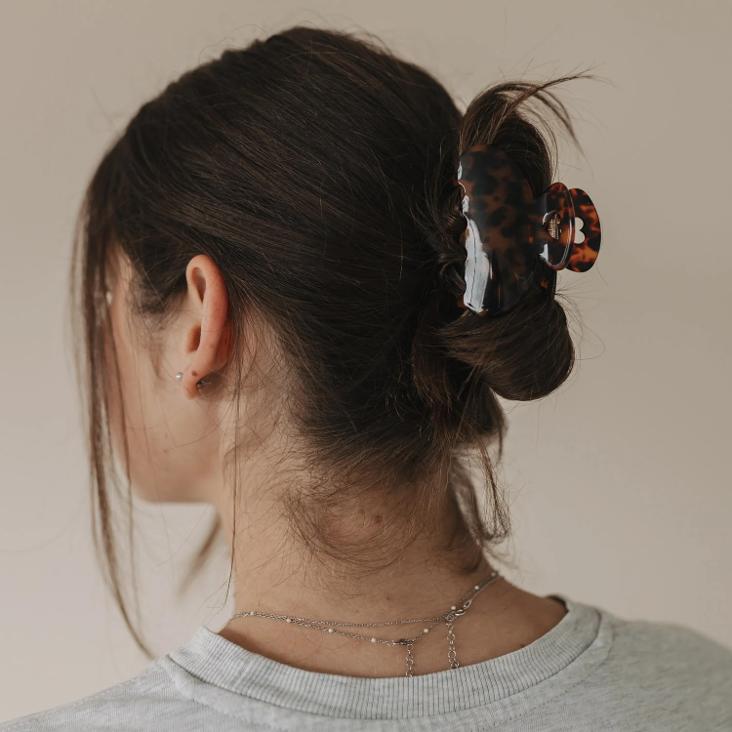 NEU: HAARSPANGE GROSS HERZ AMBER - 4