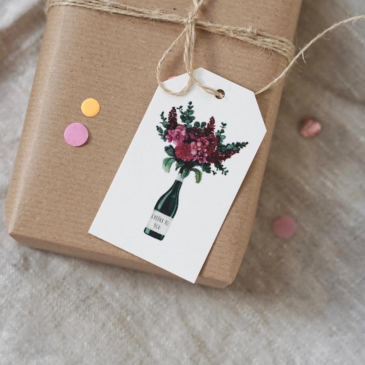 CHEERS WINE BOUQUET - GESCHENKANHÄNGER