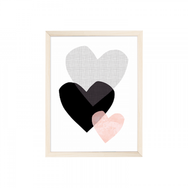 NUR NOCH SOLANGE VORRAT: ARTPRINT A3: 3 HERZEN
