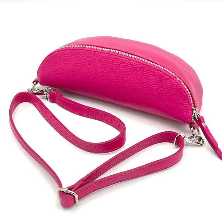 BAUCHTASCHE LEDER FUCHSIE - 3