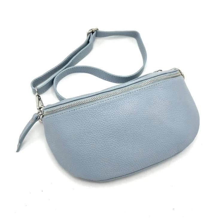 BAUCHTASCHE LEDER HELLBLAU