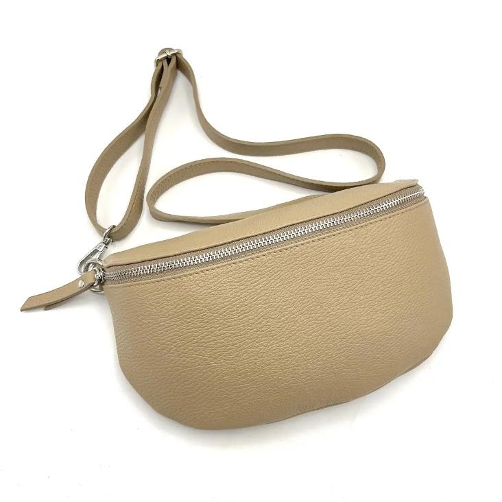 BAUCHTASCHE LEDER HELLES TAUPE