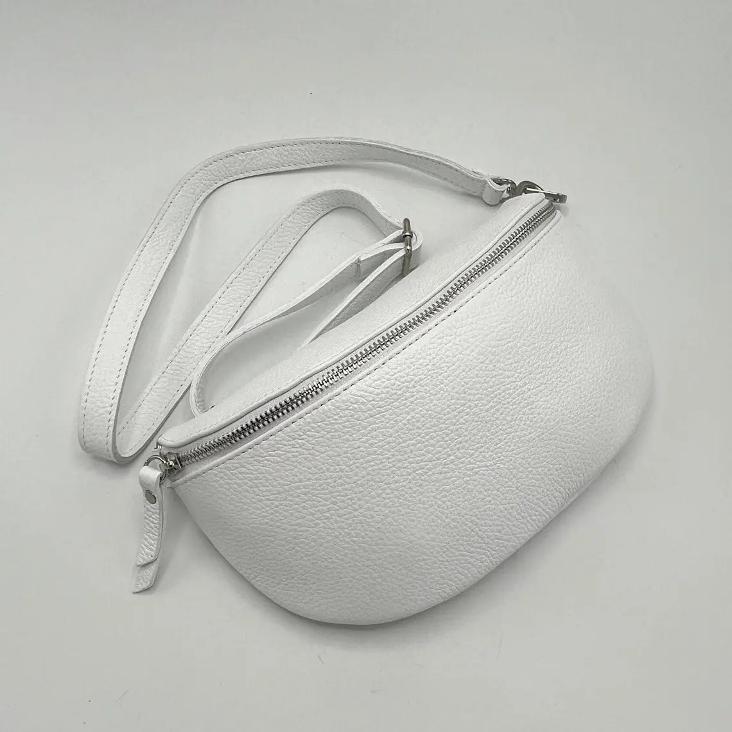 BAUCHTASCHE LEDER WEISS
