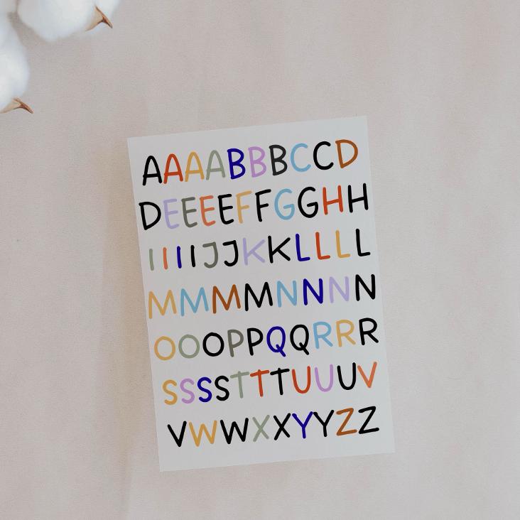NEU: BÜGELBILD BUNTE BUCHSTABEN