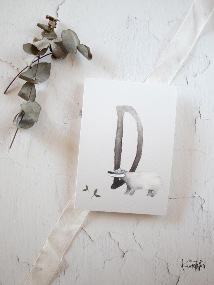 BUCHSTABENKARTE D