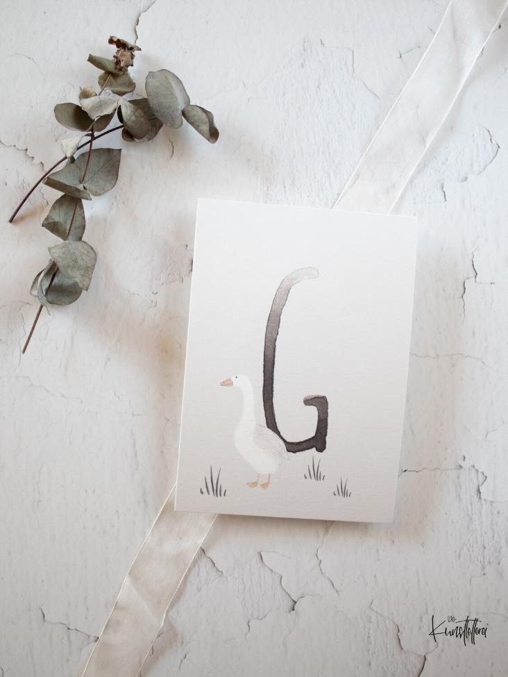 BUCHSTABENKARTE G