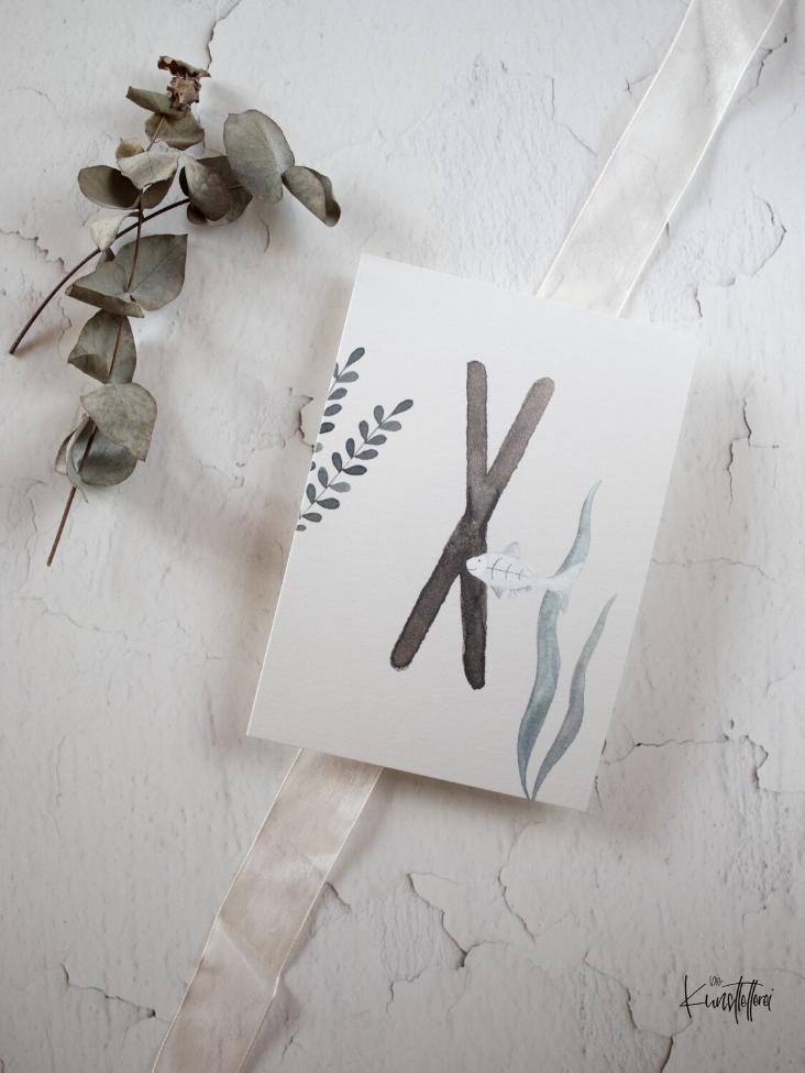 BUCHSTABENKARTE X