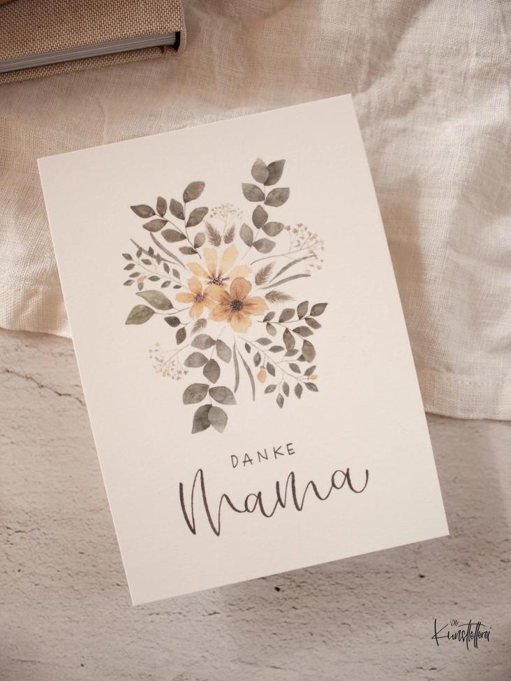 DANKE MAMA MIT BLUMEN