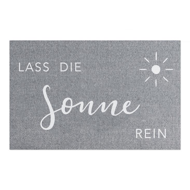 FUSSMATTE LASS DIE SONNE REIN (GRAU) (NUR NOCH 2 VERFÜGBAR / SOLANGE VORRAT REICHT) - 1
