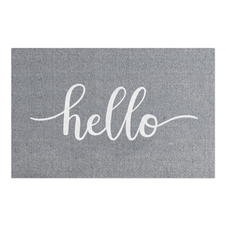 FUSSMATTE HELLO (GRAU) (NUR NOCH 1 VERFÜGBAR / SOLANGE VORRAT REICHT) - 1