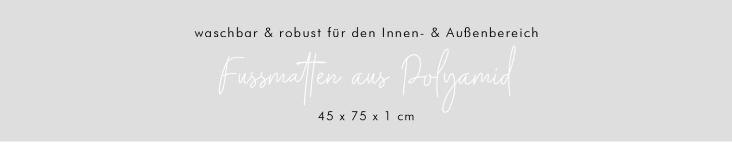 FUSSMATTE HELLO (GRAU) (NUR NOCH 1 VERFÜGBAR / SOLANGE VORRAT REICHT) - 0