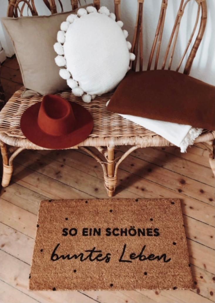 KOKOS FUSSMATTE SO EIN SCHÖNES BUNTES LEBEN (NUR NOCH 2 STÜCK) - 1
