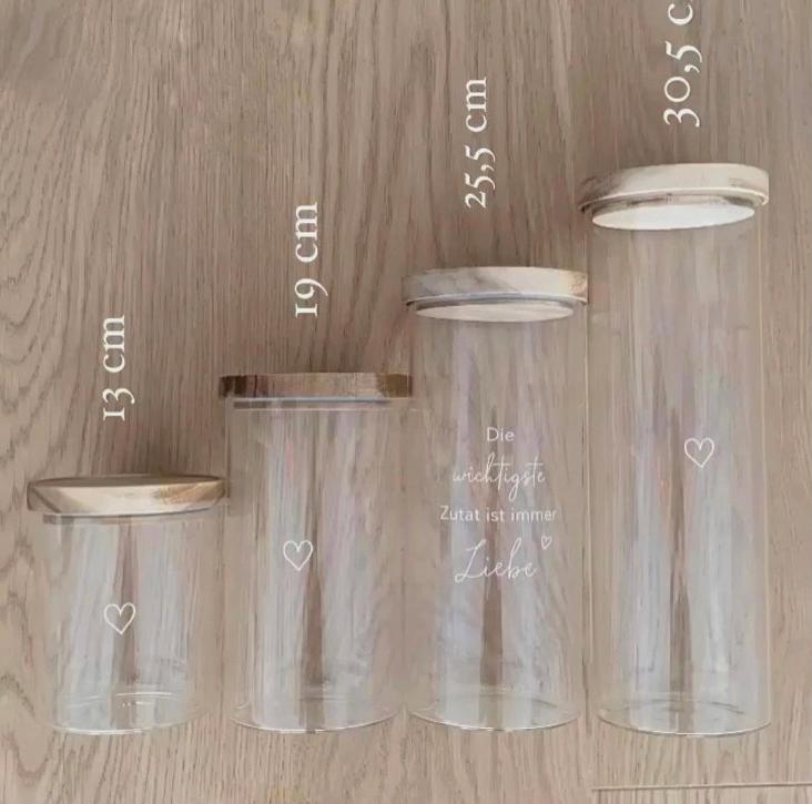 VORRATSGLAS HERZ ♡ WEISS 13 CM - 1